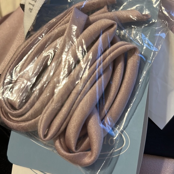 NWT Alfred Angelo GOWN 7284L FIRST BLUSH PINK & BLACK Size 10 Bridesmaid - Picture 8 of 11